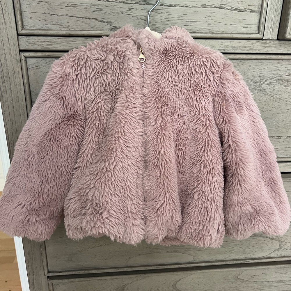 Cozy Pink Faux Fur Kids Jacket